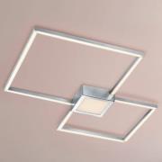 LED-Deckenleuchte Hydra, 3.000K nickel, 2 Quadrate