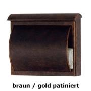 Briefkasten TORES braun / gold patiniert