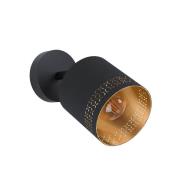 Wandspot Esteperra, schwarz/gold, einflammig