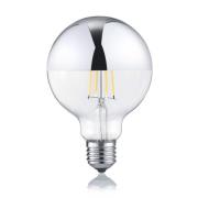 LED-Globelampe E27 7W 2.700K dimmbar Spiegelkopf