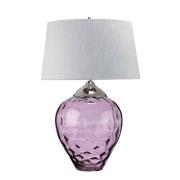 Tischlampe Samara, Ø 51 cm, pink, Stoff, Glas, 2-flammig