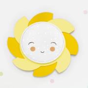 LED-Wandleuchte Sonne Starlight Smile, gelb