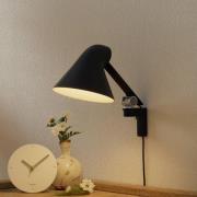 Louis Poulsen NJP LED-Wandlampe Arm kurz, schwarz