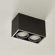 Arcchio Cirdan LED-Deckenlampe, 2-flammig, schwarz