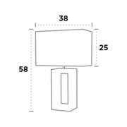 Textil-Tischleuchte Mirror, schwarz