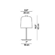 Luceplan Zile Tischlampe weiß matt, Höhe 42 cm