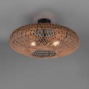 Deckenleuchte Hedda aus Sisal und Metall