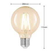 LED-Lampe E27 8W G80 2.700K Filament dimmbar klar