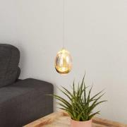 LED-Pendelleuchte Rocio 1-flammig, Metall, Glas, gold