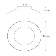 LED-Deckenleuchte Foskal messing, Ø 34,5 cm