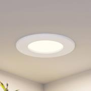 Prios LED-Einbaulampe Cadance, weiß, 11,5cm, 10er, dimmbar