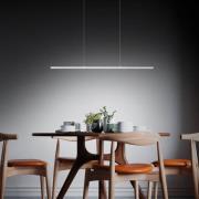 Quitani LED-Pendelleuchte Margita, Länge 88 cm, silber