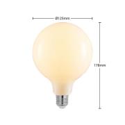 LED-Lampe E27 6W 2.700K G125 dimmbar opal 2er-Set