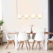 Hängelampe Glint mit Glasschirmen, vierflammig
