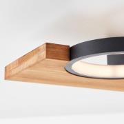 Deckenlampe Cheesy aus Holz, zweiflammig