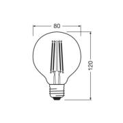 OSRAM LED Vintage 1906, G80, E27, 7,2 W, gold, 2.400 K, dim.