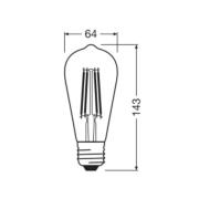 OSRAM LED Vintage 1906 Edison, gold, E27, 7,2 W, 824, dim.