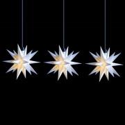 LED-Lichterkette Mini-Sterne außen 3-fl. weiß