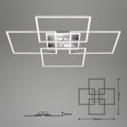 LED-Deckenleuchte Frame S, 72,4x72,4 cm, aluminium