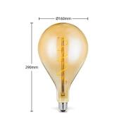 Lucande LED-Lampe E27 A160 4W 2.700K dimmbar amber