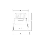 BRUMBERG Downlight Binato DALI Anschlussbox 2.700 K weiß