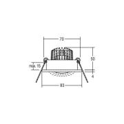 BRUMBERG LED-Einbaustrahler Berrie-R, 3000K, on/off, nickel