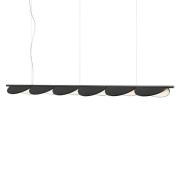 FLOS Almendra Linear LED-Hängelampe 6fl, anthrazit