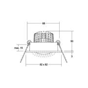 BRUMBERG LED-Einbauspot Tirrel-S DALI Anschlussbox, alu matt