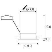 SLV Einbaustrahler New Tria 1 GU10, aluminium