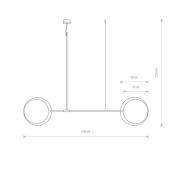 Hängeleuchte Minimal aus Eichenholz, zweiflammig