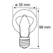 LED-Lampe E14 B35 5W 840 matt dimmbar