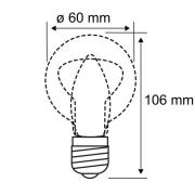 LED-Lampe E27 5W Filament 2.700K klar dimmbar