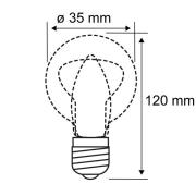 LED-Kerze E14 4,8W Filament 2.700K Windstoß klar