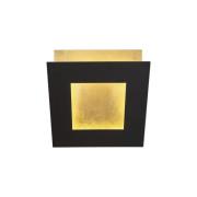 LED-Wandleuchte Dalia, schwarz/gold, 18 x 18 cm, Aluminium