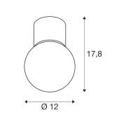 SLV Bad-Deckenlampe Varyt, weiß, Aluminium, Ø 12 cm