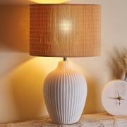 Pauleen Timber Glow Tischlampe Bambus, Keramikfuß