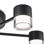 Helestra Kala LED-Deckenleuchte, schwarz, 7-flg.