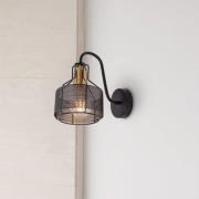 Wandlampe Foro, einflammig, schwarz/gold