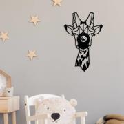 Wandlampe W-029, Lasercut, Giraffendesign, schwarz