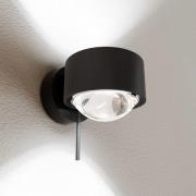 Puk! 80 Wall LED-Spot Linsen klar schwarz matt