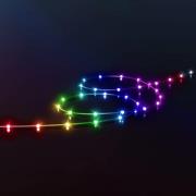 Twinkly Dots LED-Kette RGB, schwarz, IP44, 10m