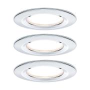 Paulmann LED-Einbauspot Nova Coin 3er chrom rund dimmbar