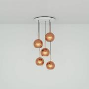 Tom Dixon Copper 25 cm Round Pendellampe, 5-flg.