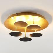 Lindby Casni LED-Deckenleuchte, schwarz-gold