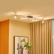 Lindby LED-Deckenleuchte Pilou, 4-flg., dimmbar, chrom