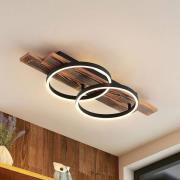 Lindby Sentoa LED-Deckenleuchte, Holz, 75 cm lang, 3.000 K