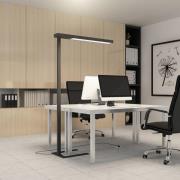 Arcchio LED-Büro-Stehleuchte, schwarz, Sensor, 2er-Set