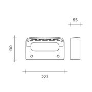 LED-Wandleuchte Aki, anthrazit, Aluminium, 23 cm, 3.000 K