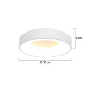 LED-Deckenleuchte Ringlede, 2.700 K, Ø 38 cm, weiß, Metall