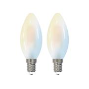 LUUMR Smart LED-Tropfenlampe 2er-Set E14 4,2W CCT klar Tuya